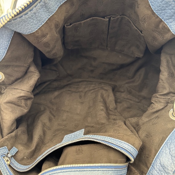 Gucci Pelham Large Grey Leather Hobo with Braided Handles with COA - Picture 4 of 15